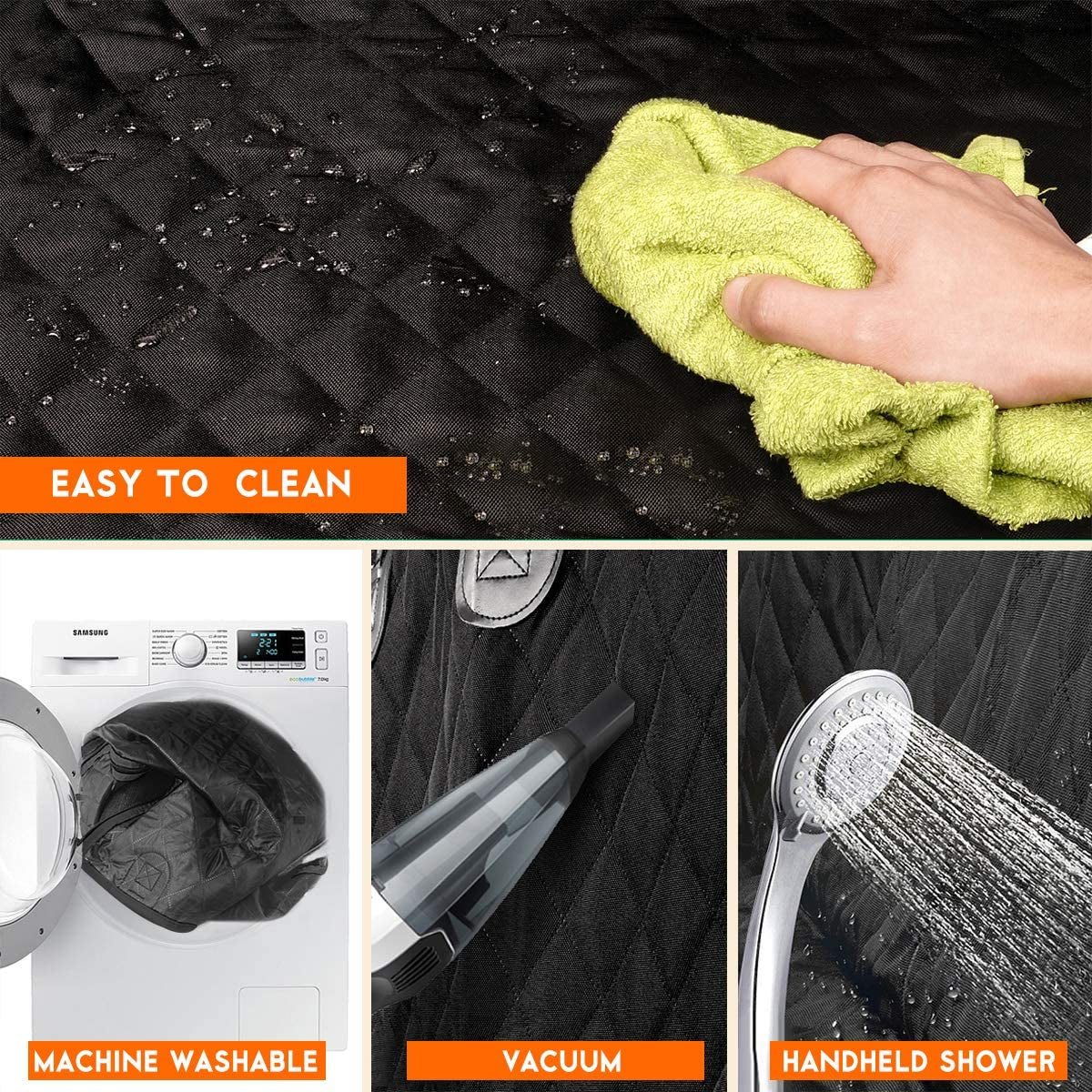 Ultimate Waterproof Dog Car Seat Cover - Non-Slip, Scratch Resistant, and Adjustable for Most Cars, Trucks, and SUVs - Perfect for Pets and Kids!