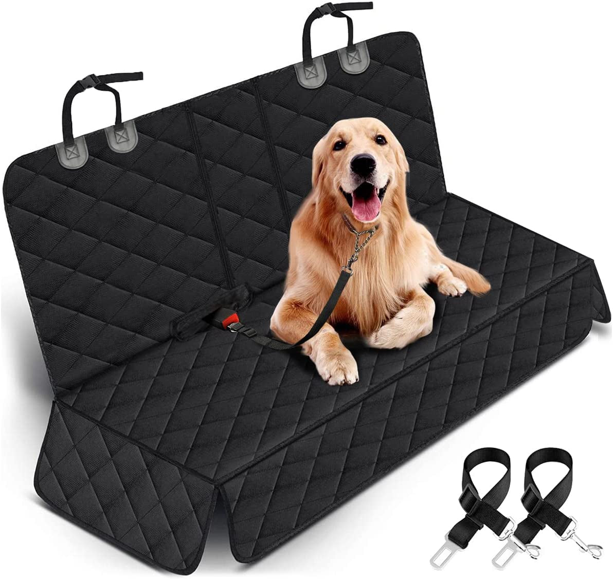 Ultimate Waterproof Dog Car Seat Cover - Non-Slip, Scratch Resistant, and Adjustable for Most Cars, Trucks, and SUVs - Perfect for Pets and Kids!